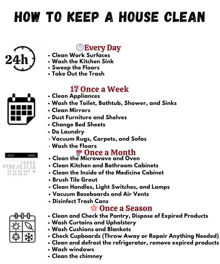 A clean home is based on simple habits
Every day, every week, and every season, small gestures maintain the balance of your home.
Order promotes serenity, reduces stress, and contributes to well-being.
Consistent maintenance makes cleanliness natural and lasting.