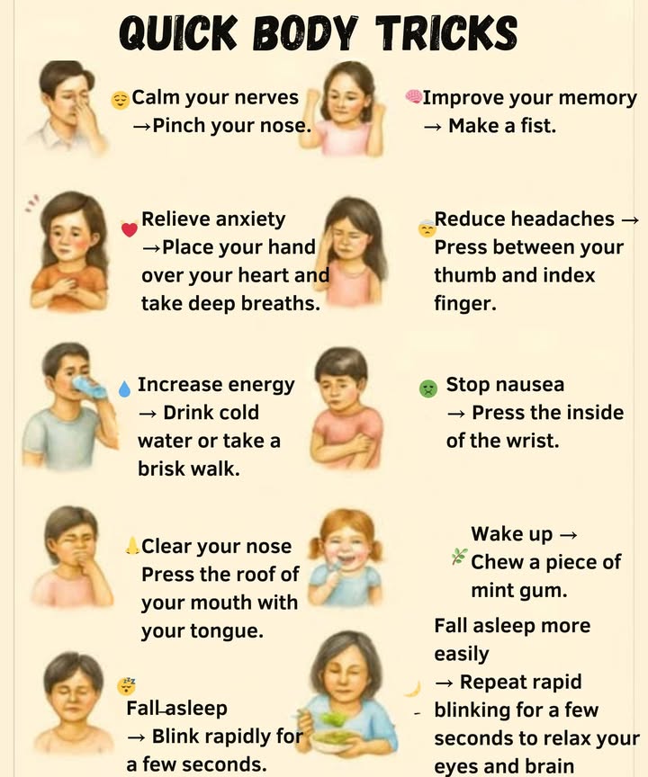 Quick tips for the body