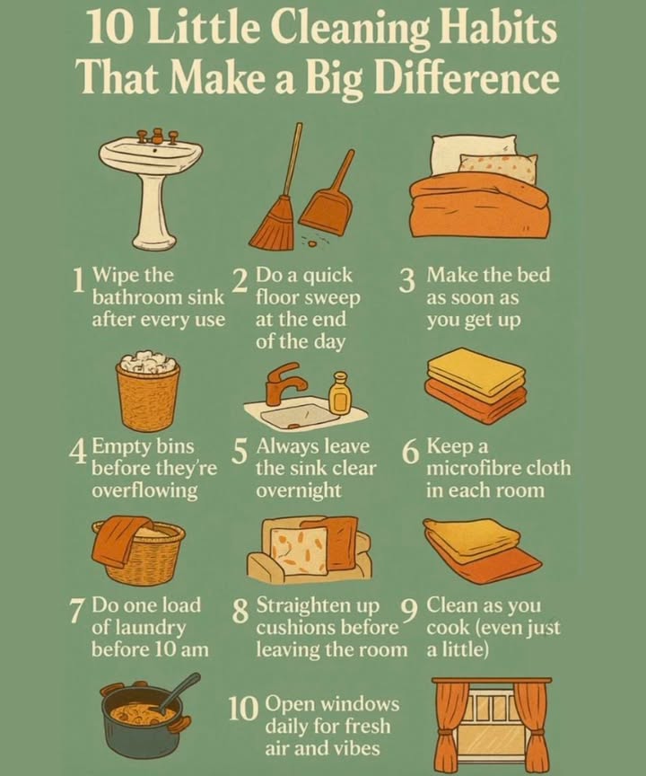 10 Little Cleaning Habits That Make a Big Difference