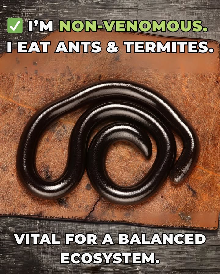 Meet the Brahminy Blind Snake Indotyphlops braminus
If you find these tiny snakes in your yard or home, please dont harm them.

 Non-venomous and harmless to humans and pets
 Eat termites, ants, and their larvae, helping control pests naturally
 Grow only 47 inches long
 Vital for a balanced ecosystem

They play an important role in keeping insect populations in check. Lets coexist and appreciate their hidden work.

 Protect natures little helpers.