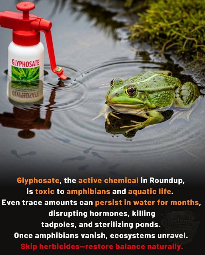 A single teaspoon.  
Thats all it takes.  
One drop carried by rain  
and the pond goes silent.   

The frogs never come back.   
The chorus fades,  
and the water forgets how to sing.  
Throw out the Roundup.